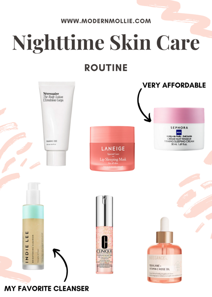 My Nighttime Skin Care Routine - Modern Mollie